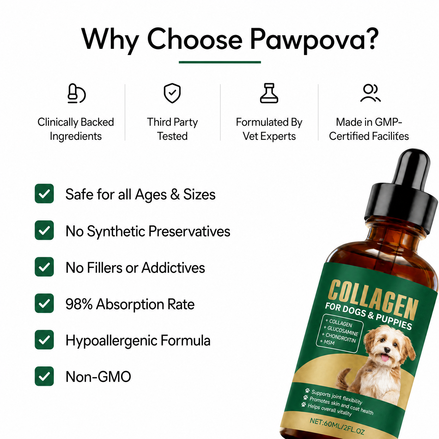 Premium Liquid Collagen for Dachshunds