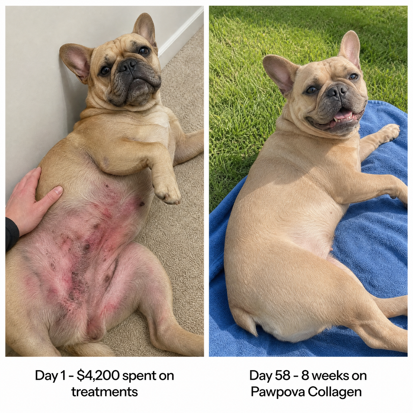 A Calmer, Itch-Free Frenchie in Weeks